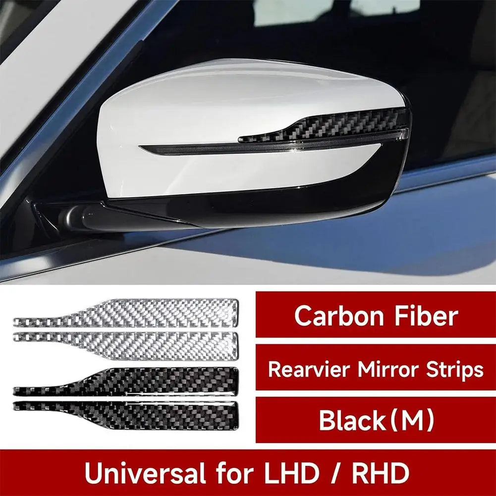 Reflective Car Mirror Guard Strips – Anti-Scratch Adhesive 2pcs Car Mirror Guard Strip Qme