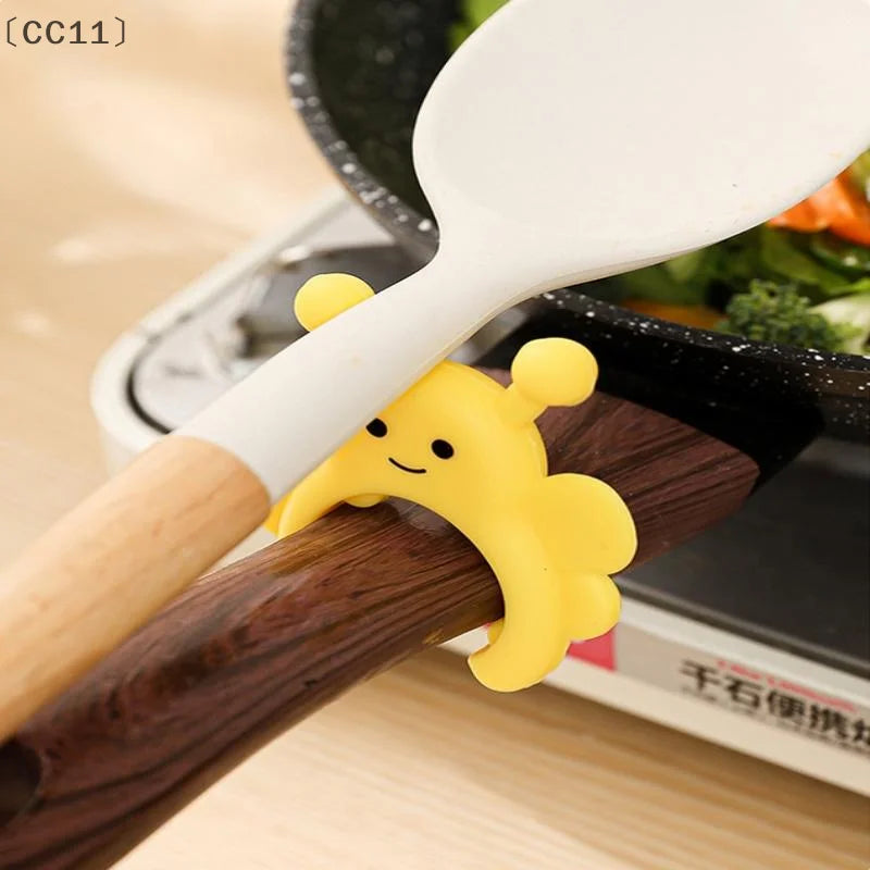 Little Bee Silicone Spatula Holder & Pot Clip | Spoon Rest Silicone Spoon Rest Qme