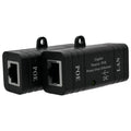 Gigabit Passive PoE Injector 1000Mbps 12-52V Ethernet Adapter PoE Injector Qme 2pcs black