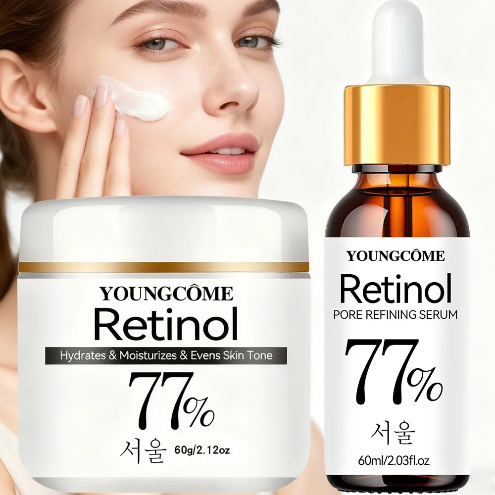 YOUNGCOME Retinol Firming Facial Serum Cream Set – Anti-Aging Facial Serum Cream Set Qst