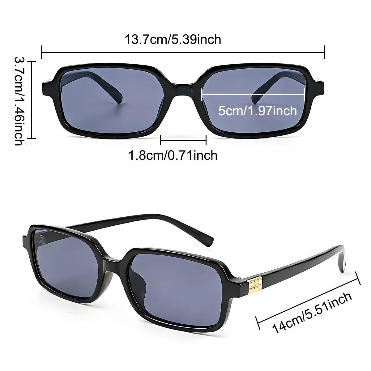 VOPHA S20 Rectangle Vintage Sunglasses UV400 Women & Men Fashion Sunglasses Qst