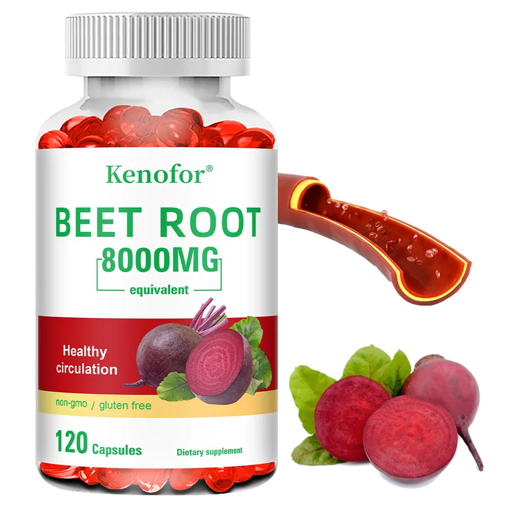 VITALXTRA Beetroot Capsules – Vegan Antioxidant & Energy Support Herbal Supplement Qst