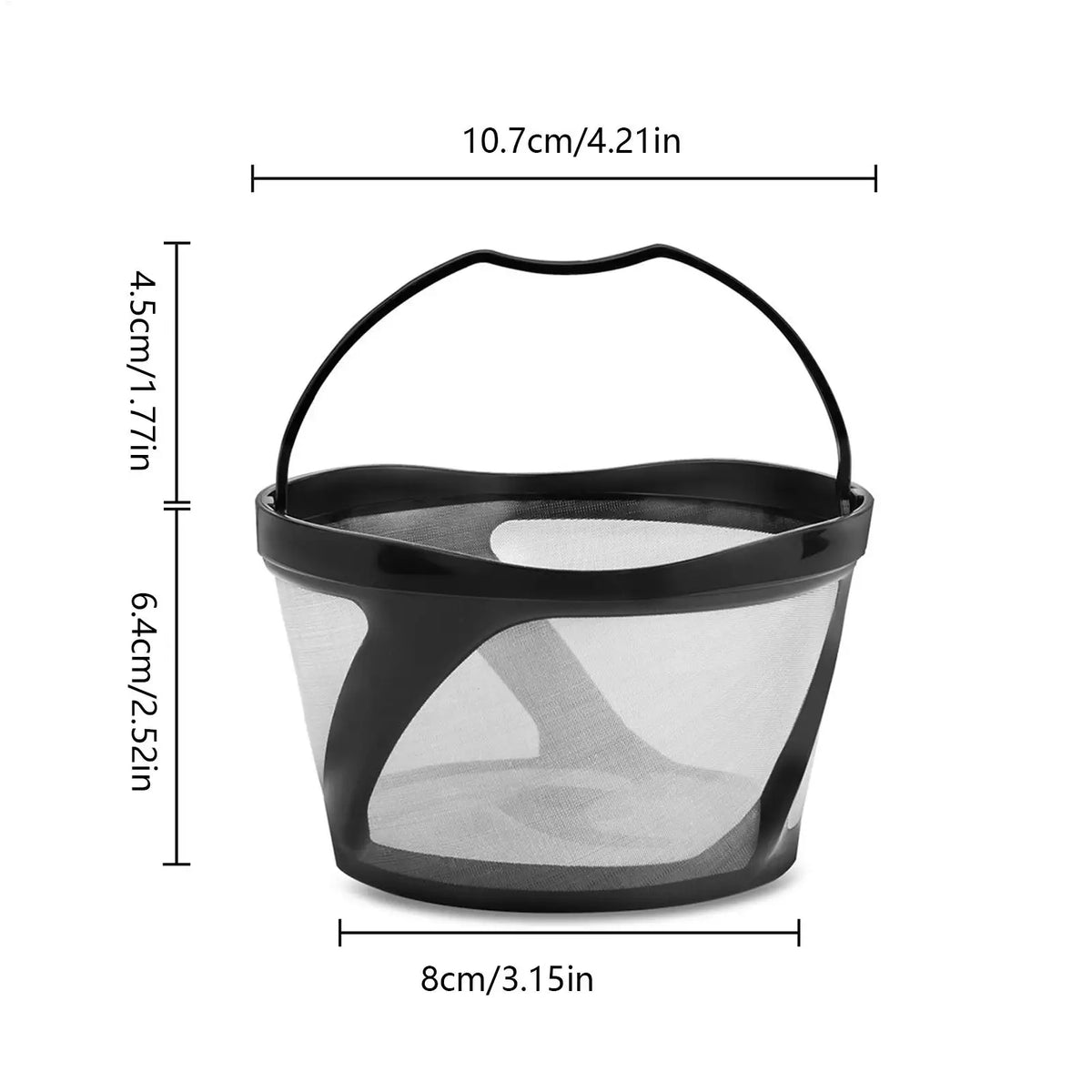 Reusable Stainless Steel Mesh Coffee Filter – Paperless Basket Coffee Filter Qme