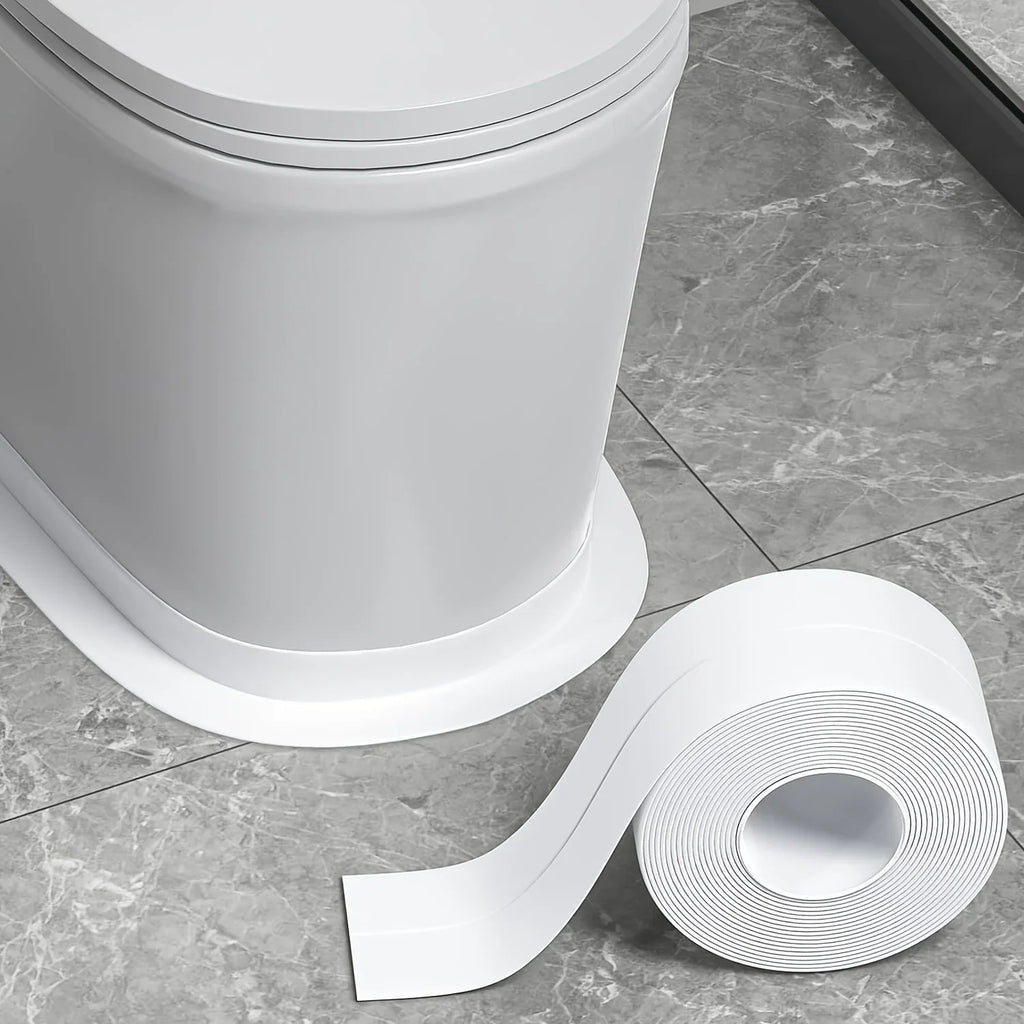 PVC Self-Adhesive Caulk Strip Tape – Bathroom & Kitchen 2 Rolls Caulk Sealing Strip Qme