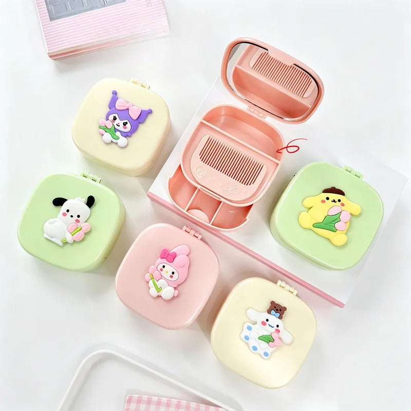 Hello Kitty Kuromi Portable Jewelry & Makeup Storage Box Jewelry Storage Box Qme