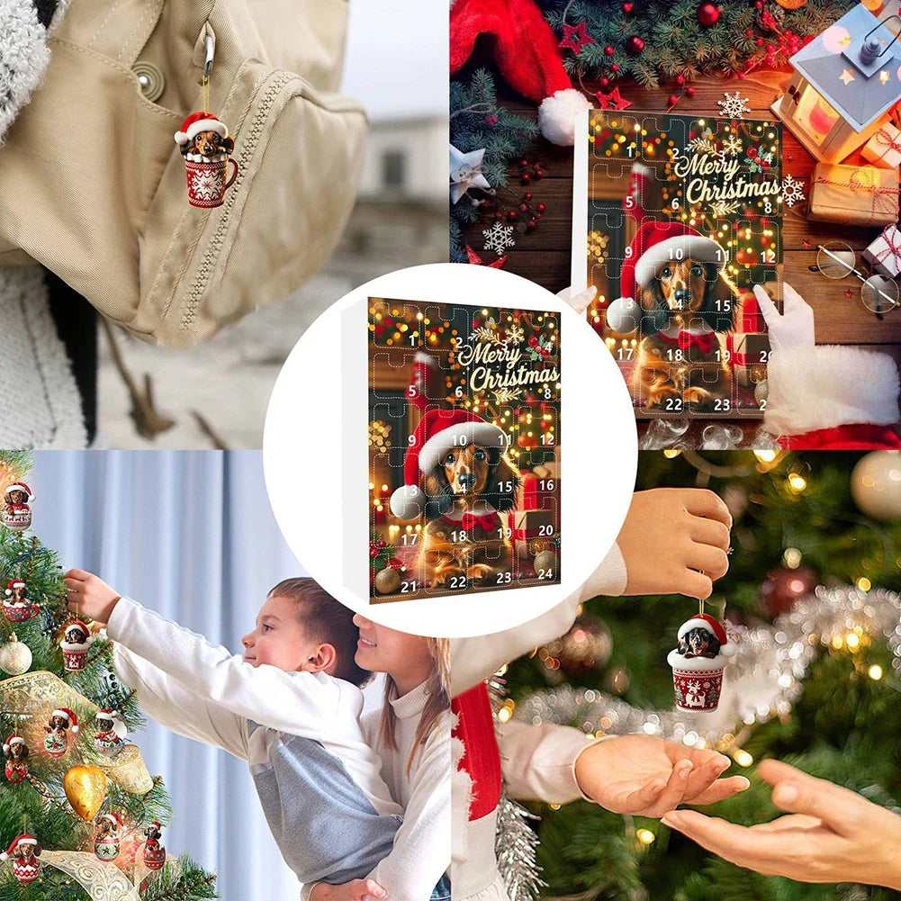 24-Day Dachshund Advent Calendar – Christmas Countdown Ornaments Advent Calendar Qme