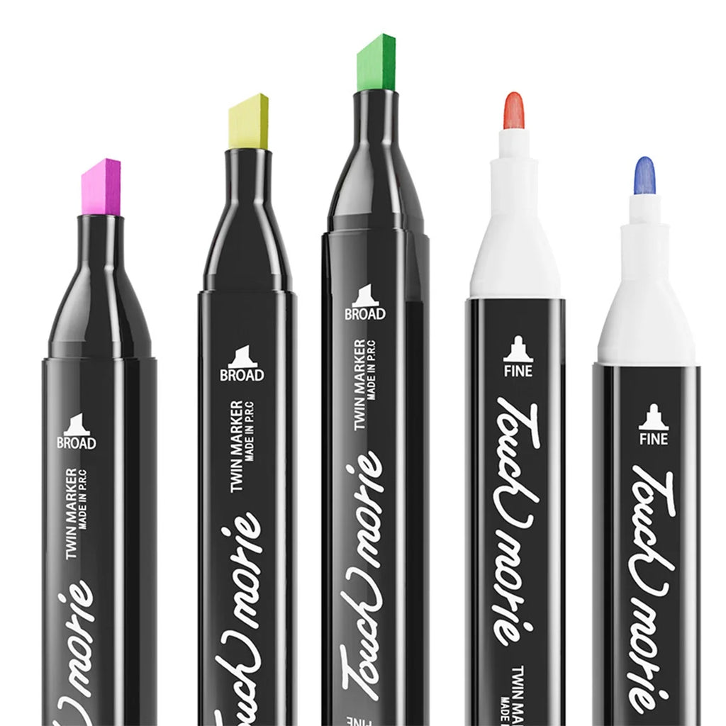 Dual Tip Alcohol Markers 6-Piece Set – Bright Ink Sketch Pens Alcohol Art Markers Qme