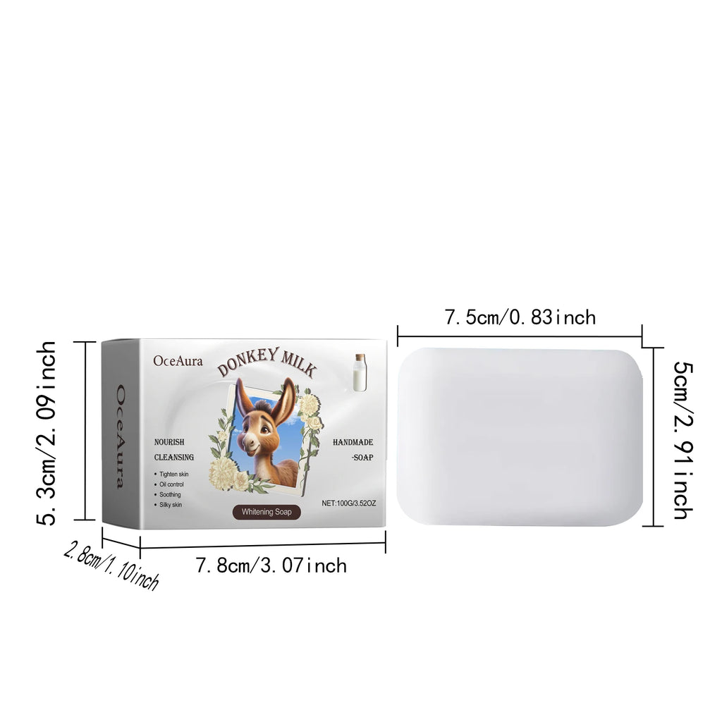 OCEAURA Donkey Milk Whitening Soap – All Skin Types Whitening Bar Soap Qst 100g