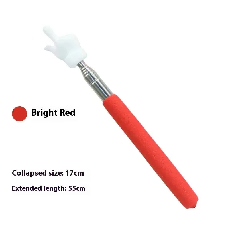Telescopic Pointer Stick – Extendable Stainless Steel Finger Pointer Telescopic Pointer Stick Qme Red