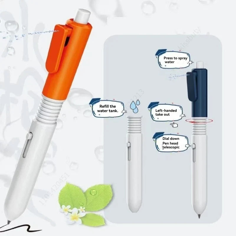 Water Gun Prank Pen – Black Ink Gel Pen & Squirt Toy Novelty Prank Pen Qme