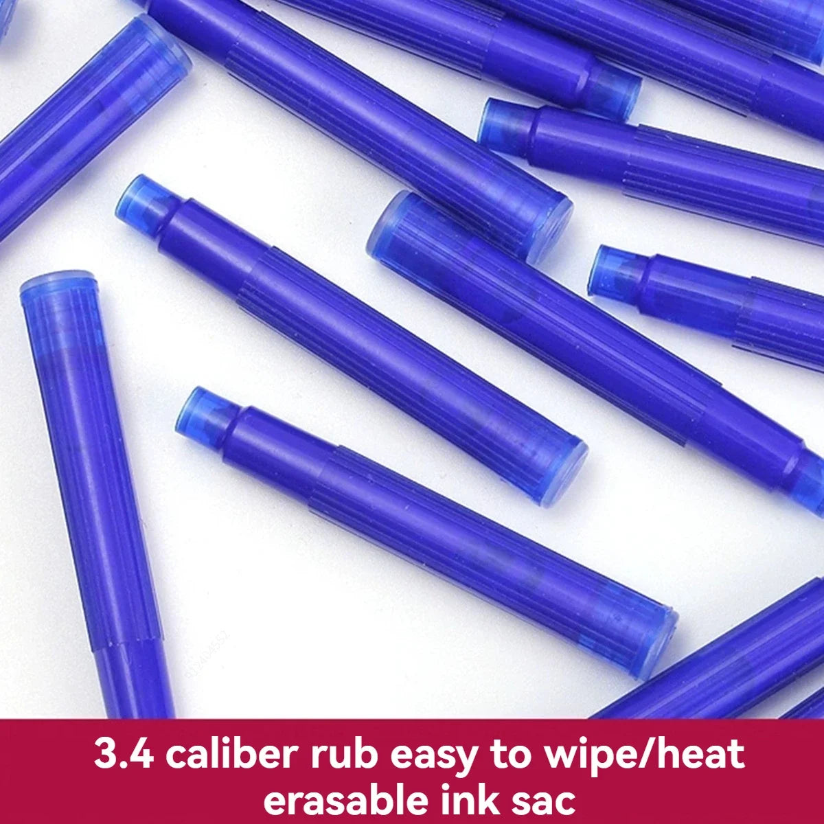 12-Pack Erasable Blue Ink Fountain Pen Cartridge Refills Fountain Pen Refills Qme