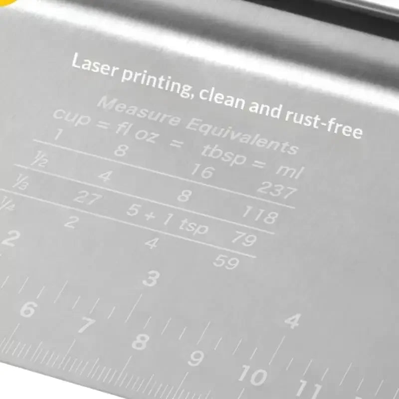 Stainless Steel Scale Cake Scraper & Dough Pastry Spatula Cake Scraper Spatula Qme