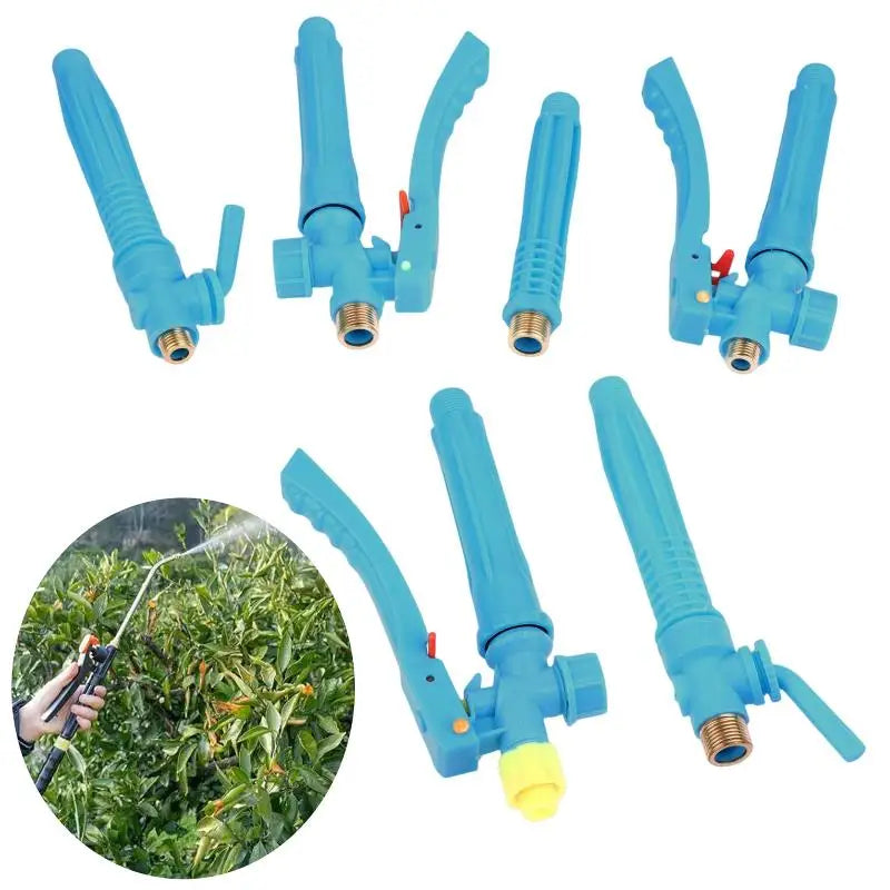 Garden Sprayer Trigger Handle with Lock & Brass Copper Joint Sprayer Trigger Handle Qme