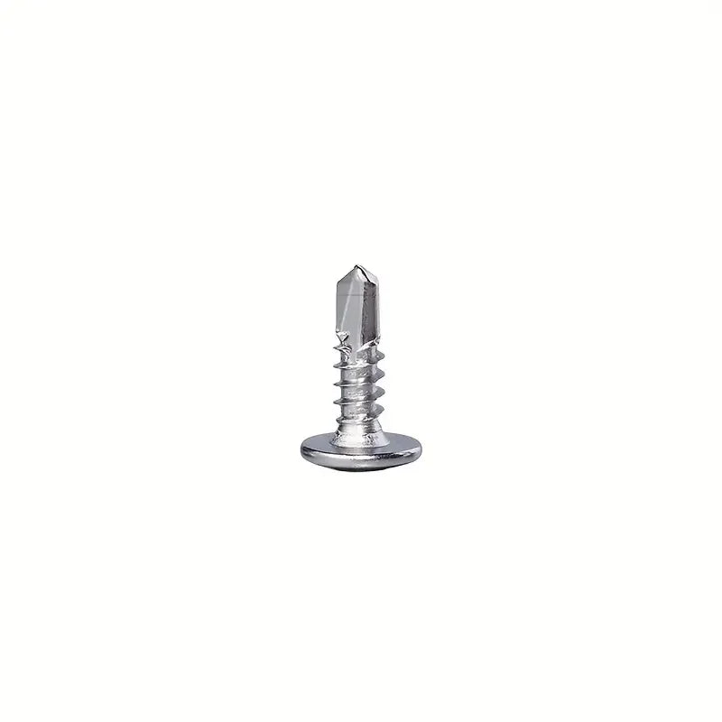 Round Head Self-Tapping Screws with Pad – 100pcs Titanium Steel Self-Tapping Screws Qme 13mm