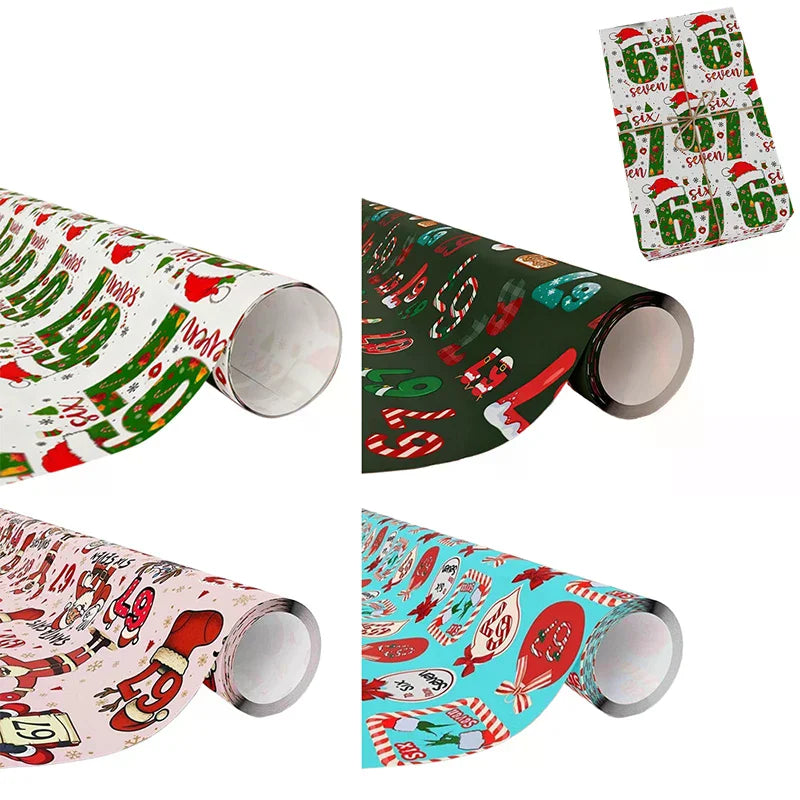 Funny Christmas Wrapping Paper for Kids – Santa Designs Christmas Gift Wrap Qme