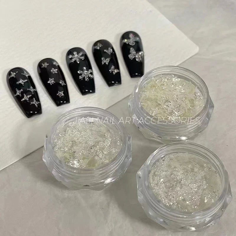 Shiny Nail Art Sequins – Stars, Butterfly & Heart Patches Nail Art Sequins Qme 01