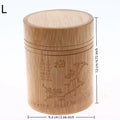 Carved Bamboo Tea & Spice Storage Box with Lid | Organizer Bamboo Storage Box Qme L