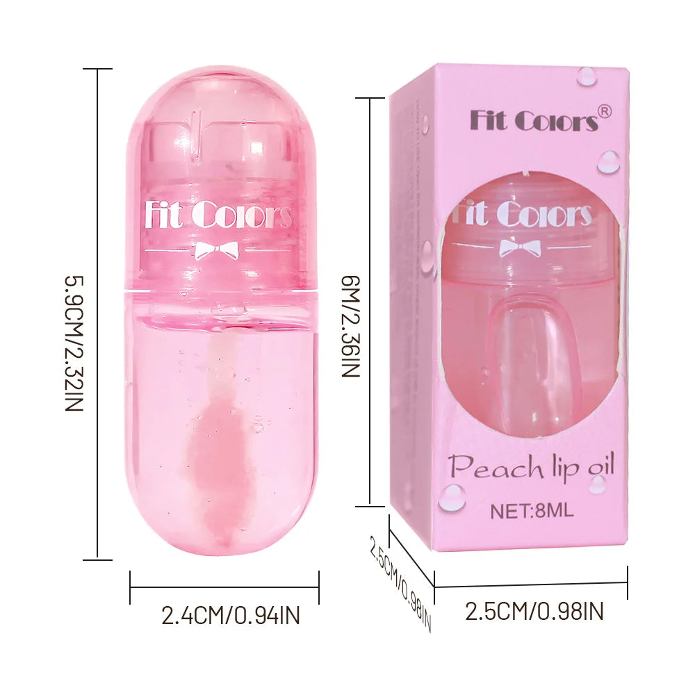 Mini Capsule Color-Change Lip Gloss Oil – Glitter & Moisturizing Lip Gloss Oil Qme