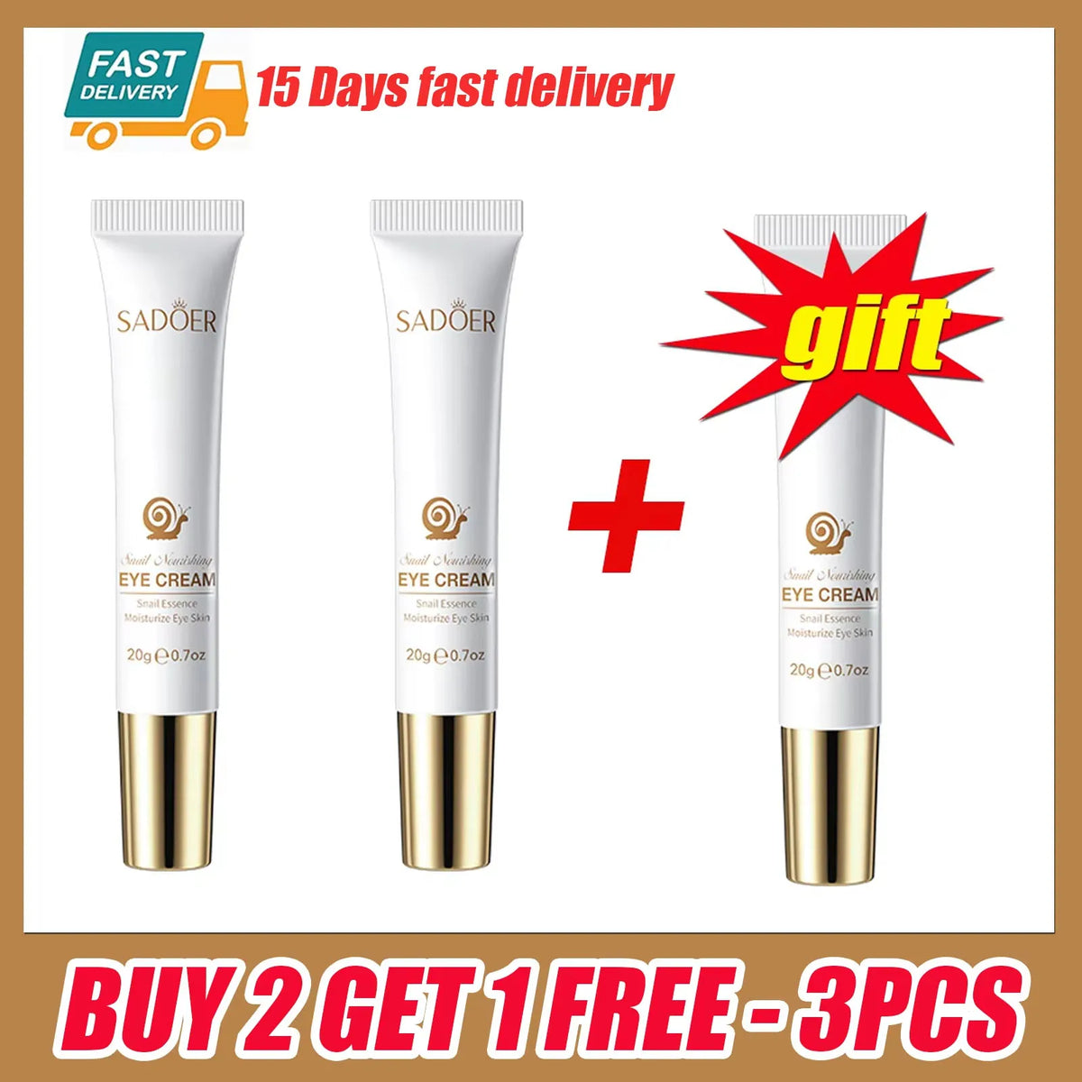 Snail Extract Eye Cream – Brightening, Firming & Moisturizing Eye Cream Qst Buy 2 get 1-3pcs