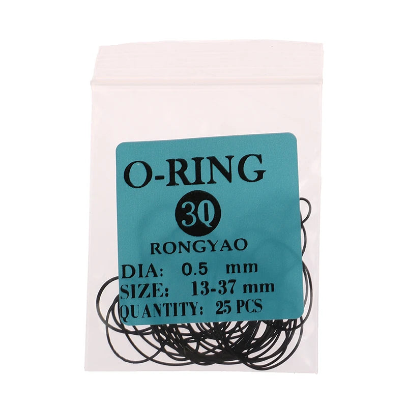Watch O-Ring Rubber Gaskets 0.5–0.8mm Waterproof Back Cover Seal Watch Repair Gasket Qst 0.5mm 13-37mm