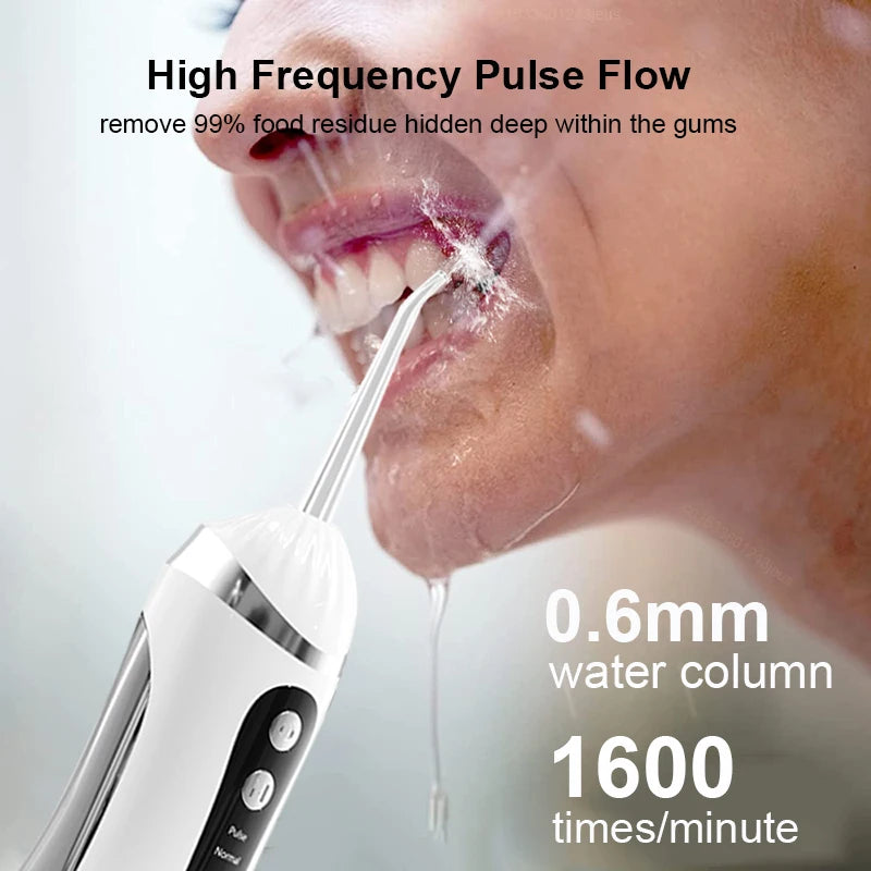 Peicon Portable Water Flosser – 3 Modes, USB Rechargeable Cordless Oral Irrigator Qst