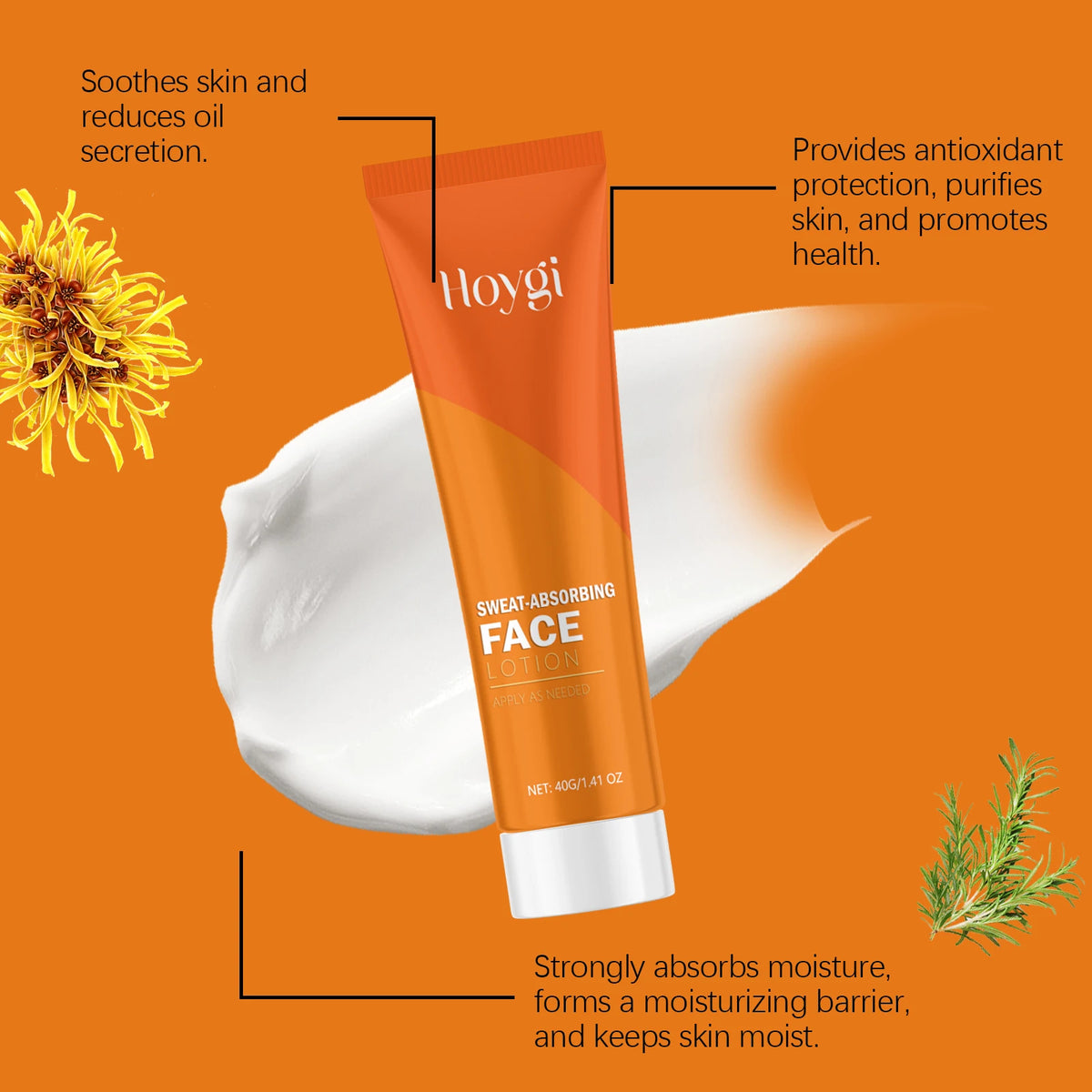 Hoygi Oil Control Sweat-Absorbing Face Lotion 40g | Moisturizer Face Moisturizer Qst