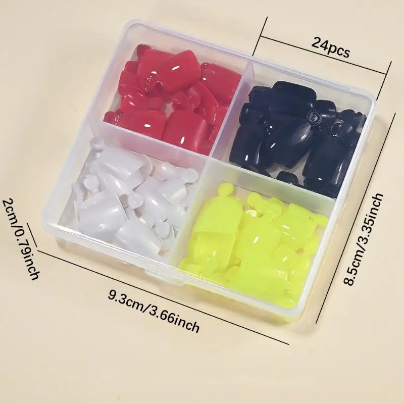 Short Square Full Cover False Toenails 96 Pcs | Qme False Toenail Tips Qme