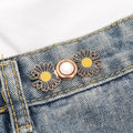 Metal Flower Pearl Snap Buttons – Reusable Pants Fastener Pin Snap Fastener Button Qme A1 5PCS