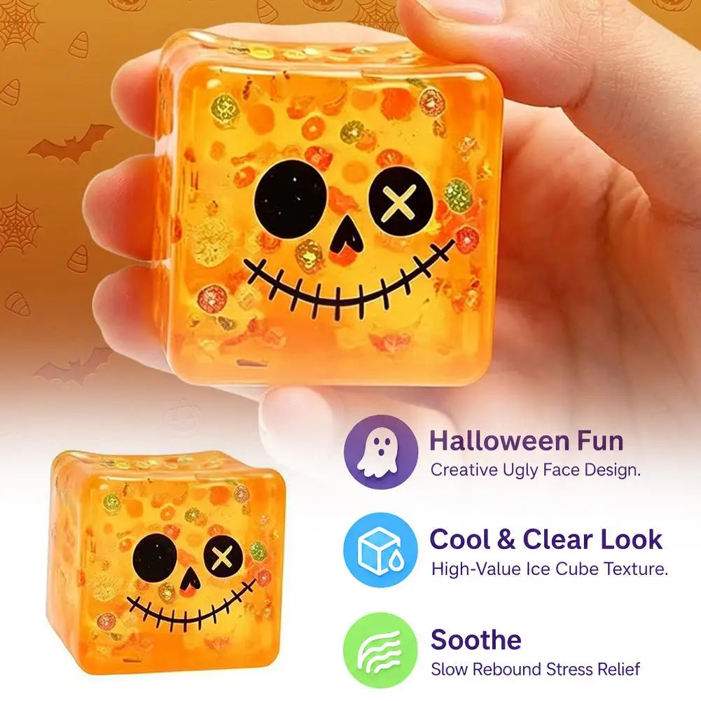 Halloween Ice Cube Squishy Slow Rising Sensory Fidget Toy Squishy Fidget Toy Qme