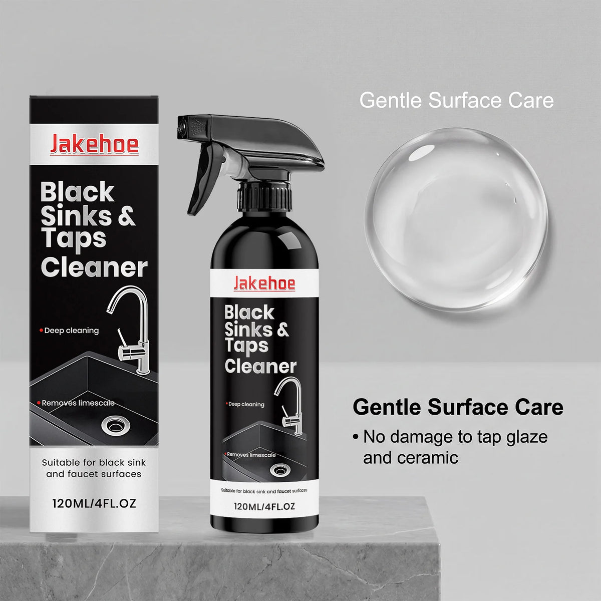 JAKEHOE 120ml Limescale & Water Stain Remover Spray Descaling Spray Qst