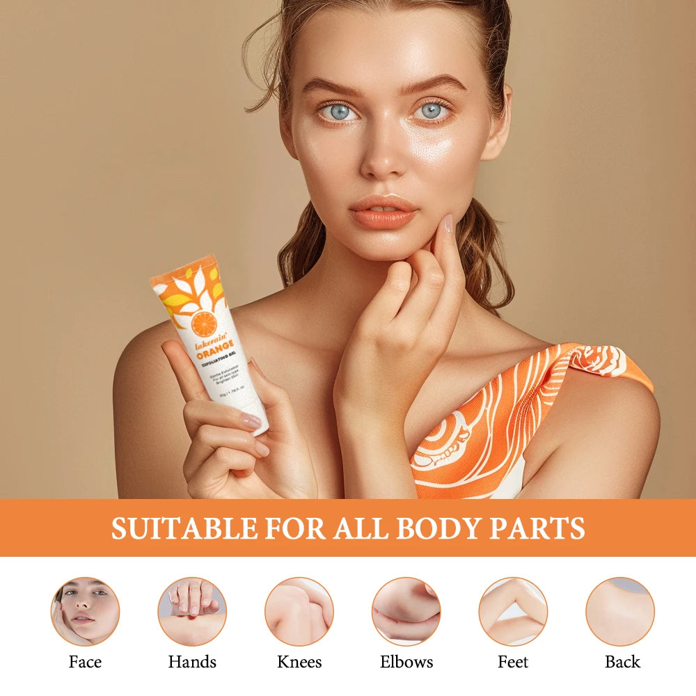 Orange Peeling Gel Scrub – Face & Body Deep Cleansing Exfoliator Face & Body Scrub Qst
