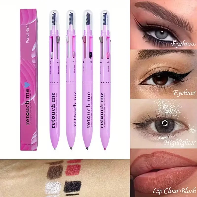 4-in-1 Makeup Pen – Lip Liner, Eyeliner & Highlighter | Qme Multifunctional Makeup Pen Qme