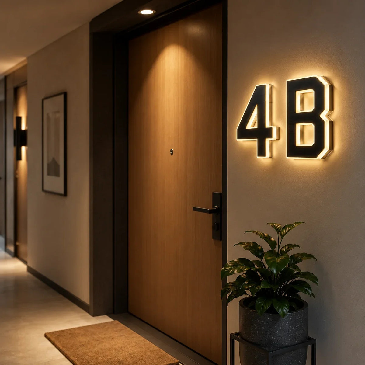 Solar LED House Number Light – Waterproof Modern Address Sign Solar Address Light Qme