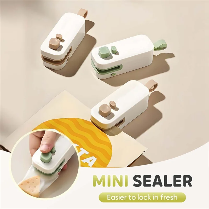 MiLESEEY B15C Mini Bag Sealer & Cutter – USB Rechargeable Mini Bag Sealer Qst