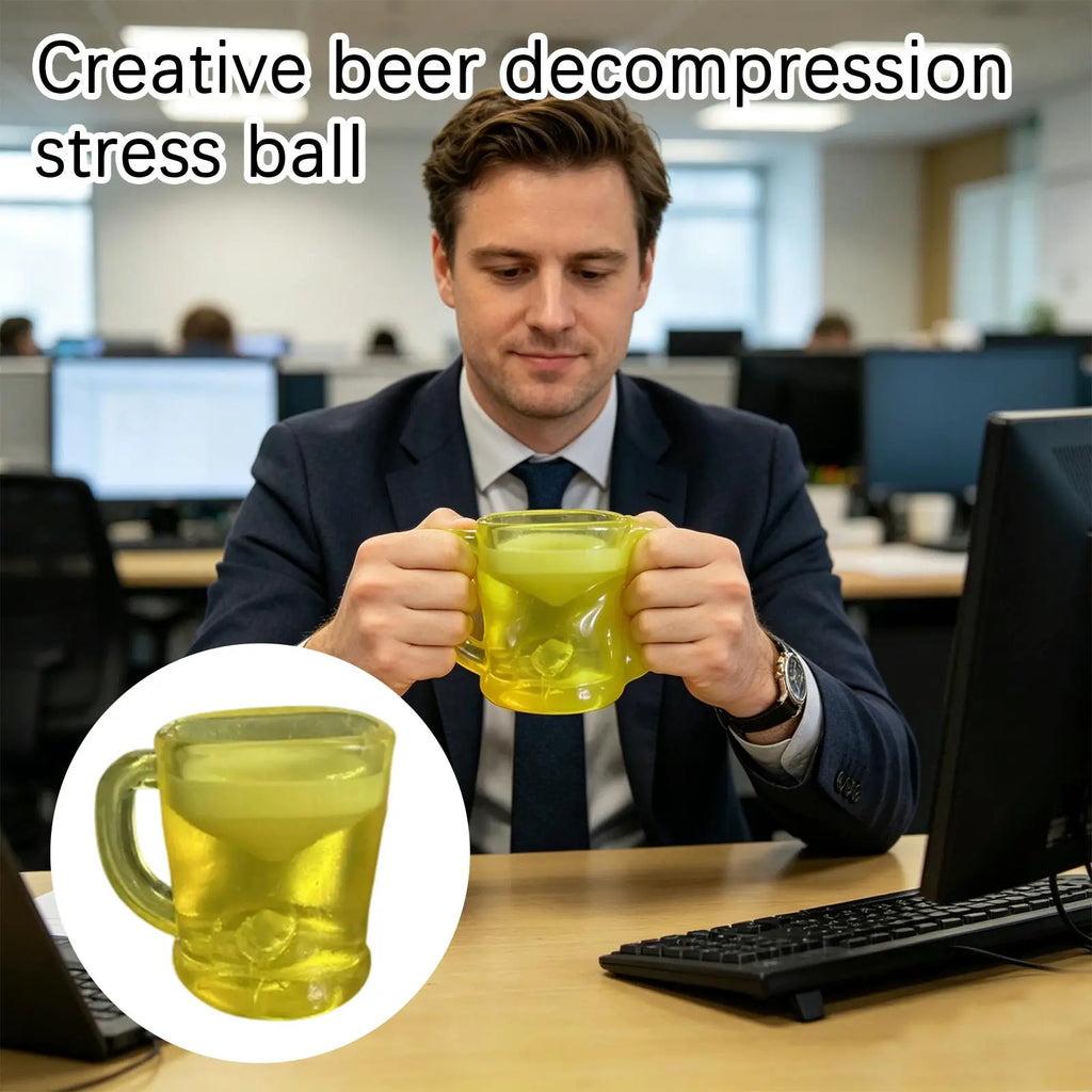 Beer Shaped Slow Rising Squishy Fidget Toy | Novelty Gift Novelty Squishy Toy Qme