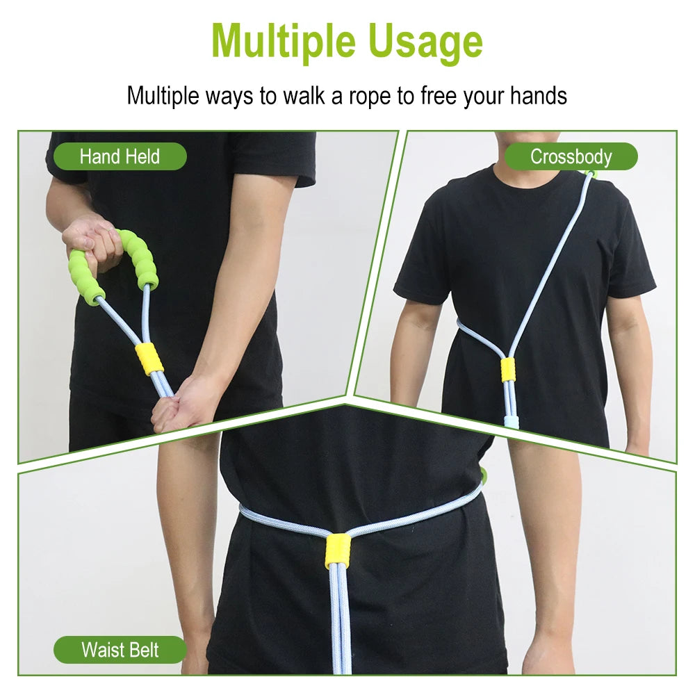 Reflective Nylon Dog Leash – Double Handle, All Dog Sizes Dog Leash Qst