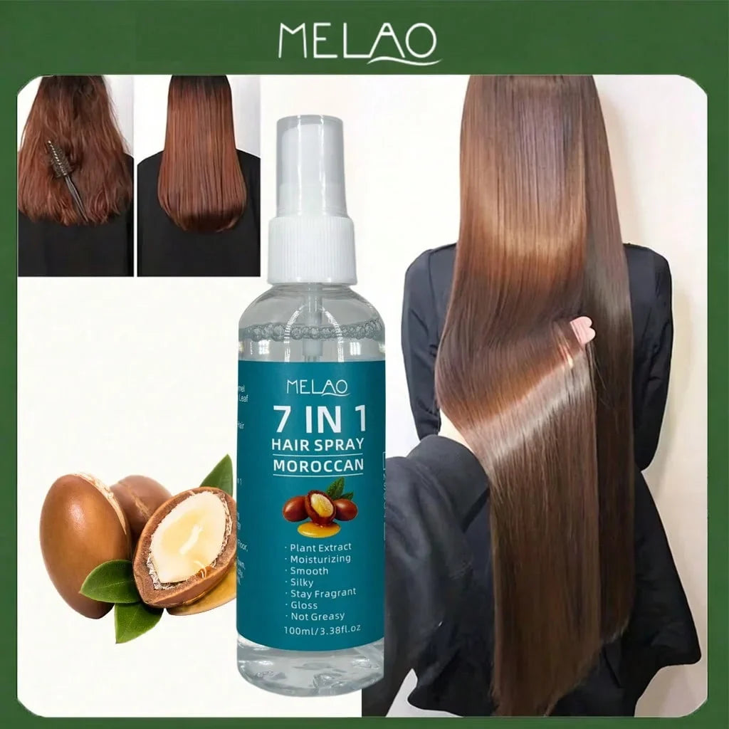 MELAO Moroccan Hair Spray – Moisturizing, Silky & Glossy Hair Styling Spray Qme MELAO-040