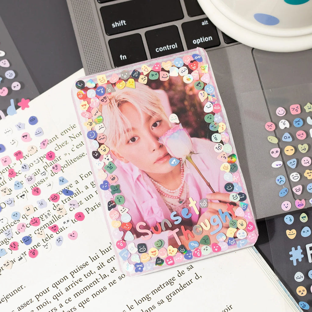 8 Sheets Cute Emoji Stickers – Nail Art, Scrapbooking & DIY Craft Sticker Sheets Qme