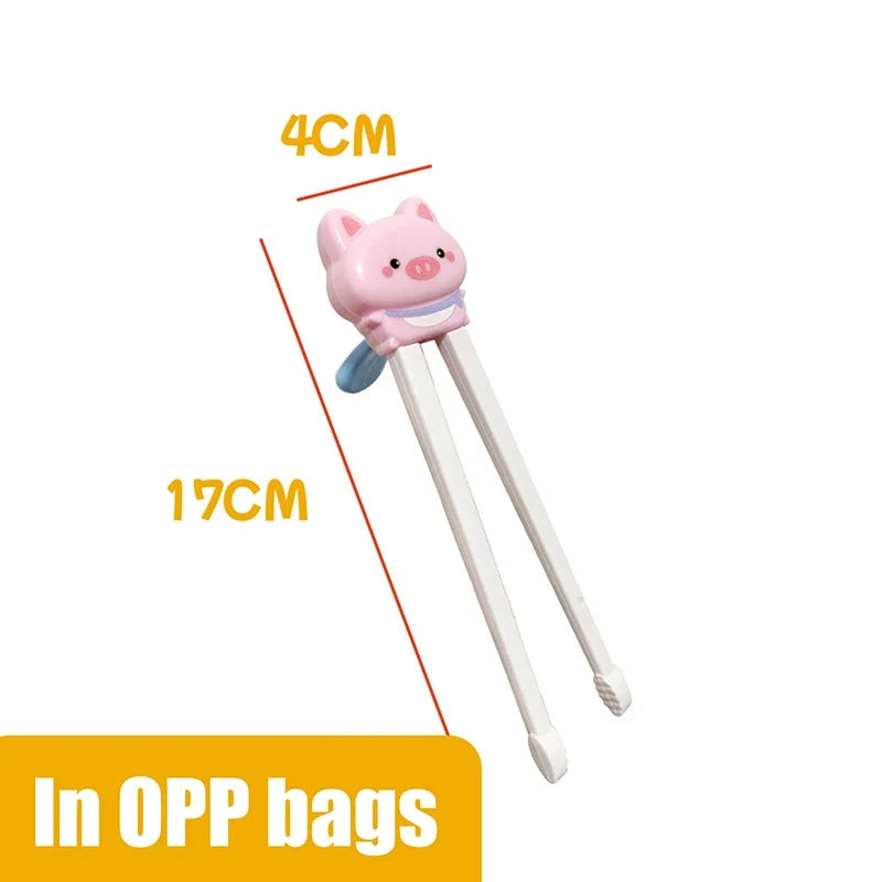 Baby Kids Cartoon Animal Training Chopsticks | Silicone, 1 Pair Kids Training Chopsticks Qme A3