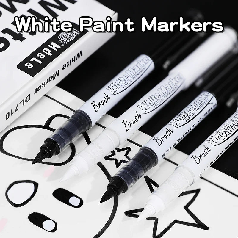 Large Capacity Permanent Acrylic Paint Pens – Black & White Acrylic Paint Pens Qme