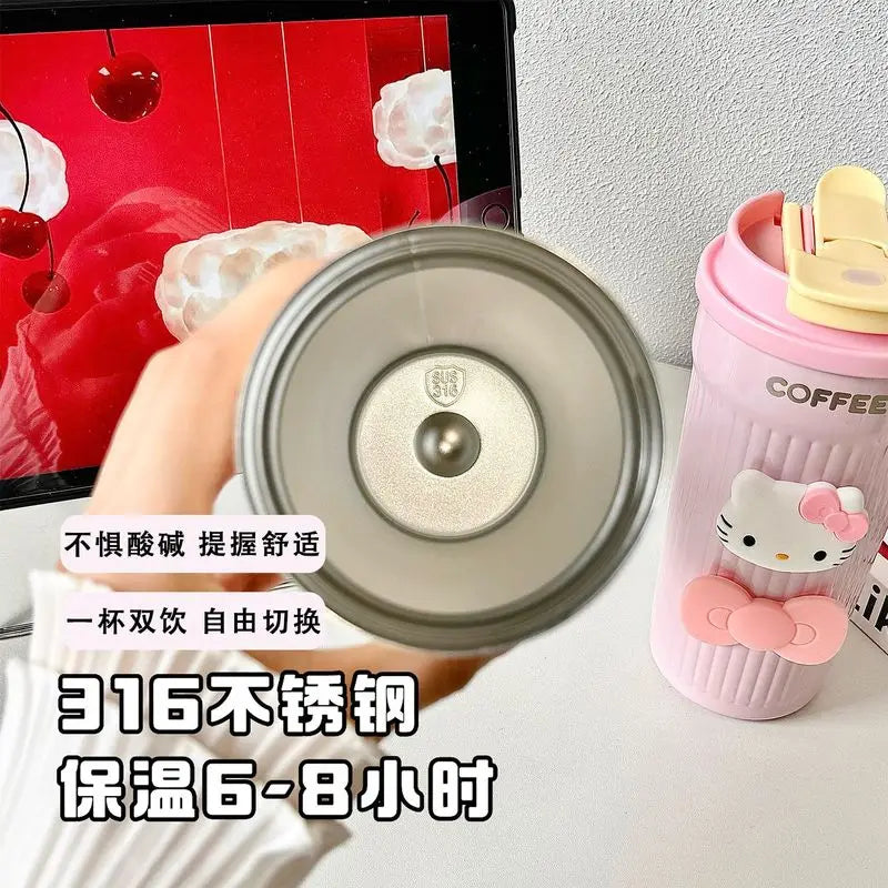 Hello Kitty Insulated Cup | 316 Stainless Steel & Straw Insulated Tumbler Qme