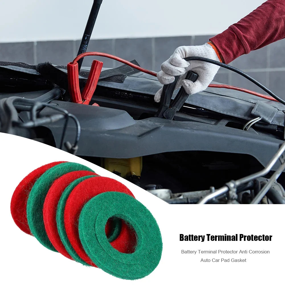 Car Battery Terminal Anti-Corrosion Protector Pads 10pcs Battery Terminal Protector Qme