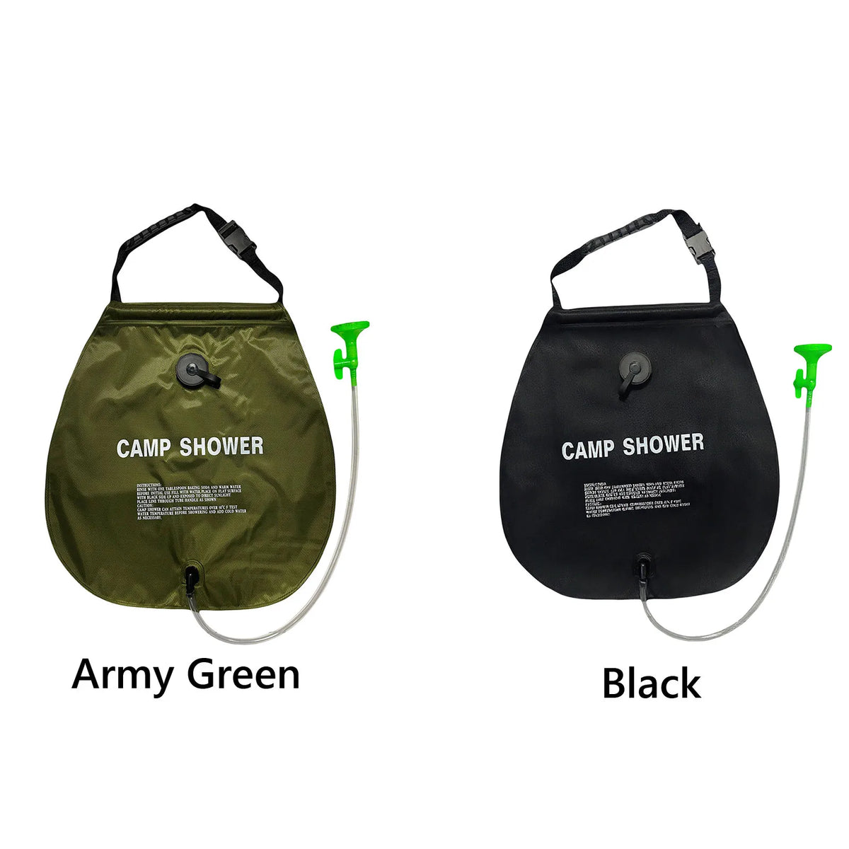 20L Foldable Solar Camp Shower Bag – Hose & Nozzle Included Camping Shower Bag Qme