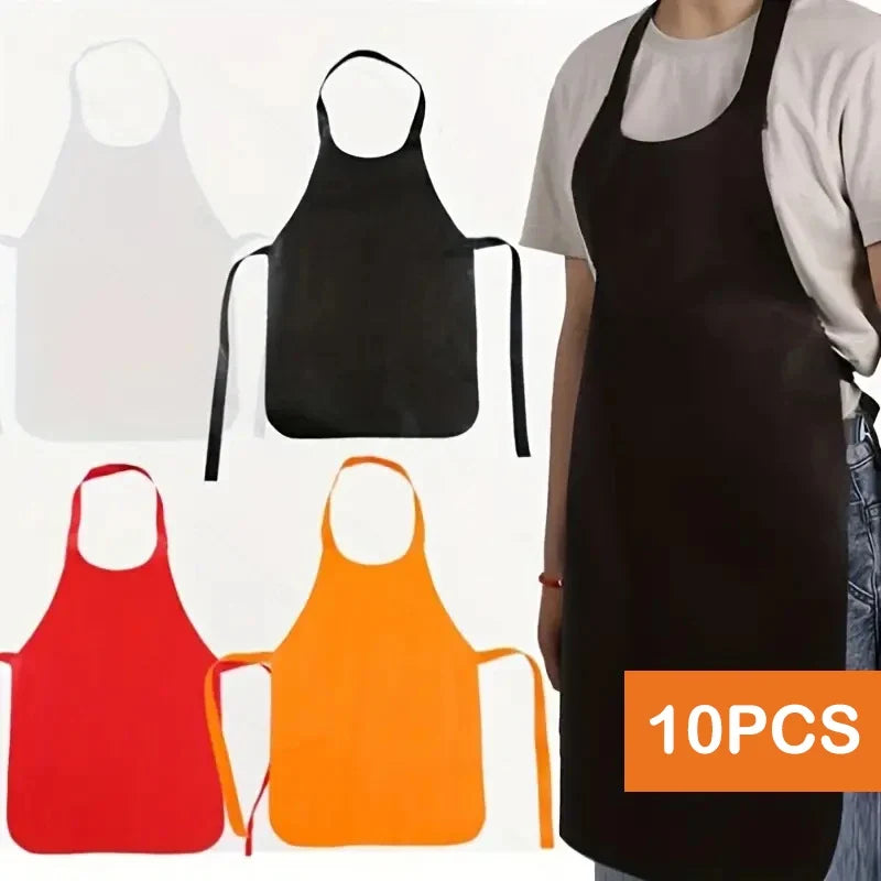 Disposable Non-Woven Aprons – Cooking, BBQ & Hairdressing Disposable Aprons Qme