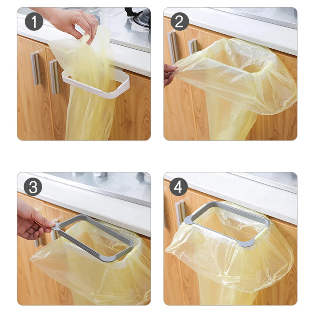 Hanging Trash Bag Holder Rack for Kitchen Cabinet Door Cabinet Door Organizer Qme
