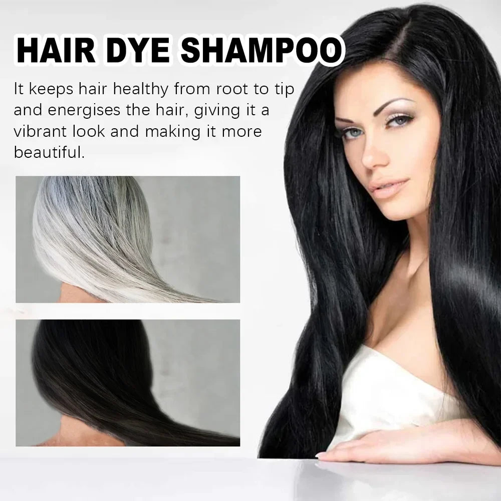 Organic Black Hair Dye Shampoo – Covers Gray & White Hair Hair Dye Shampoo Qme