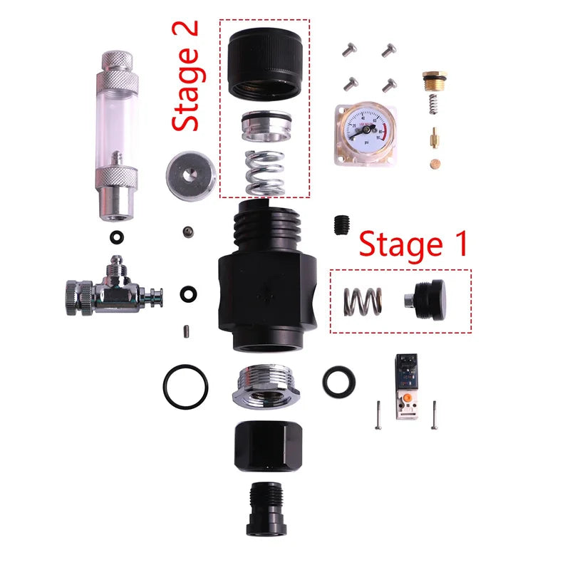 Fzone Mini Dual Stage CO2 Regulator Aquarium Solenoid Valve CO2 Aquarium Regulator Qme
