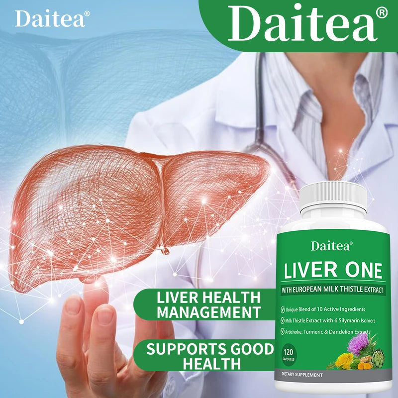 Milk Thistle & Dandelion Root Capsules – Daily Liver Support Herbal Supplement Qst