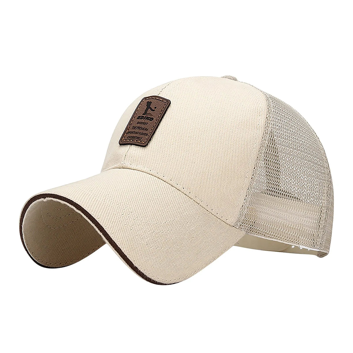 Quick Dry Mesh Baseball Cap – Breathable Sun Protection Hat Baseball Cap Qme Beige One Size