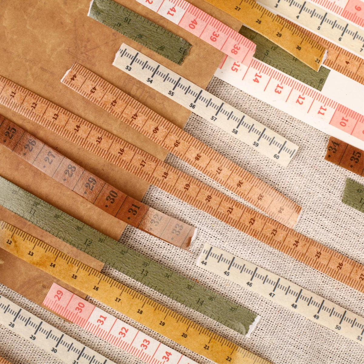 Vintage Measuring Tape Washi Tape – Journaling & Scrapbooking Decorative Washi Tape Qme